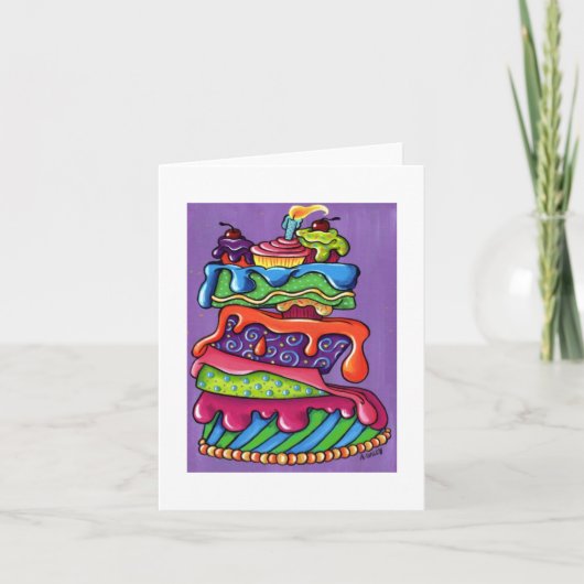 A.Daley Original BIRTHDAY leere Karte (Vorderseite)