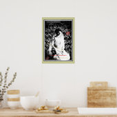 A Dame-in-wartete Poster (Küche)