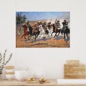 A Dash for Timber von Remington, Poster (Küche)