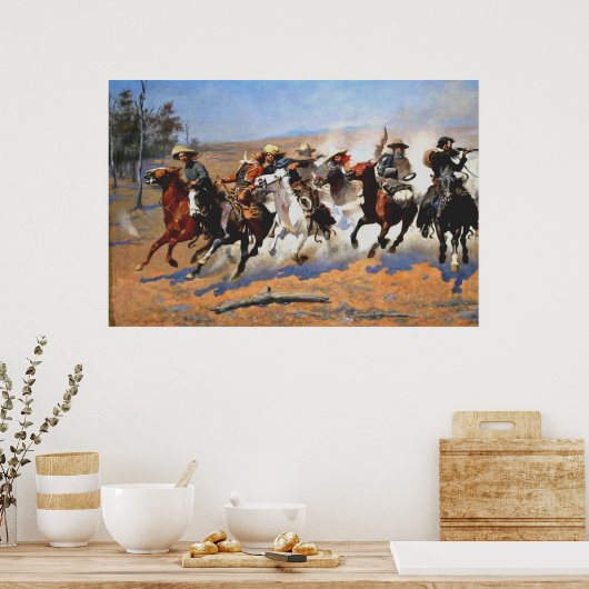 A Dash for Timber von Remington, Poster (Küche)