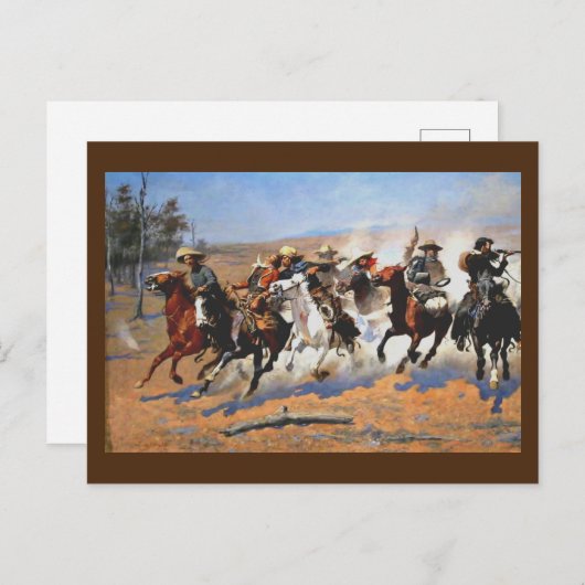 A Dash for Timber von Remington, Postkarte (Vorne/Hinten)