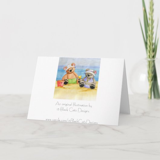 A Day at The Beach Invitation-Customize Einladung (Rückseite)