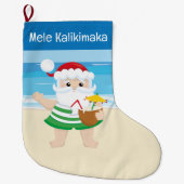 A Day At The Beach With Santa Claus Großer Weihnachtsstrumpf (Vorderseite)