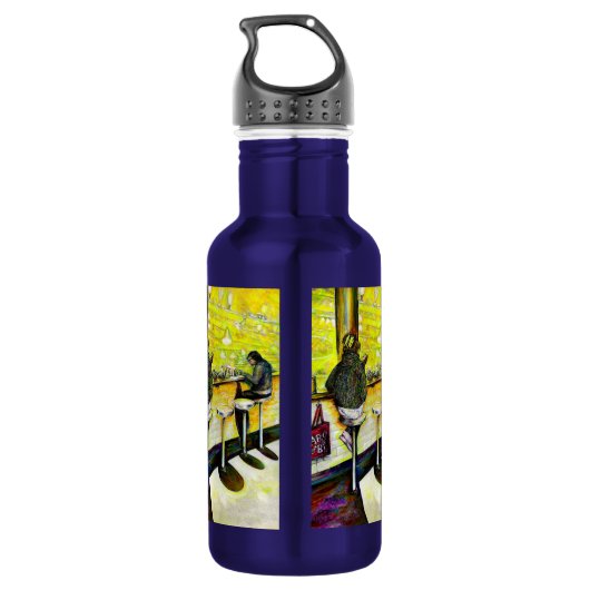 A Day Off from Crazy Edelstahlflasche (Rückseite)