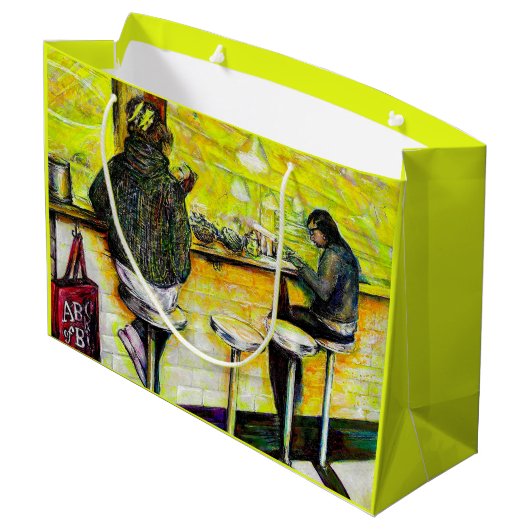 A Day Off from Crazy Große Geschenktüte (Rückseite Schrägansicht)