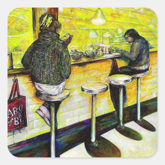 A Day Off from Crazy Quadratischer Aufkleber (Vorderseite)