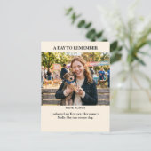 A Day to Remember Custom Photo Postcard Postkarte (Stehend Vorderseite)