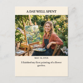 A Day Well Spent Custom Photo Postcard Postkarte