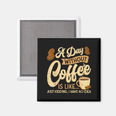 A Day Without Coffee Is Like - Coffee Lover Caffei Magnet (Vorderseite/Rückseite)