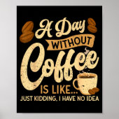 A Day Without Coffee Is Like - Coffee Lover Caffei Poster (Vorne)