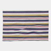 A decorative fabric features horizontal  geschirrtuch (Horizontal)