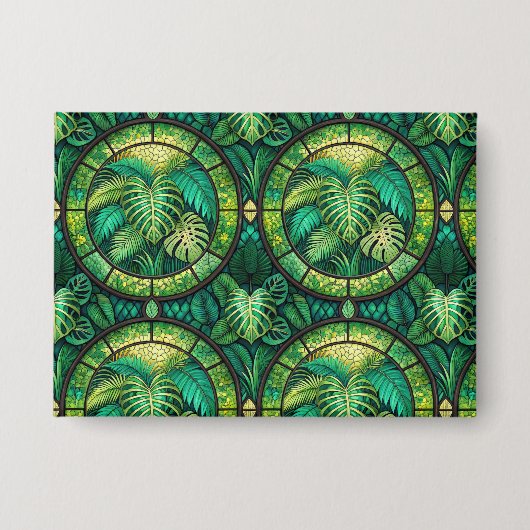 A decorative wall art piece features a repeating  button (Vorderseite)