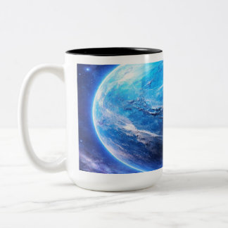 A Deep Blue Planet Zweifarbige Tasse