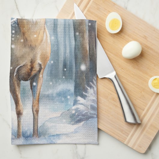 A Deer Geschirrtuch (Viertel Falte)