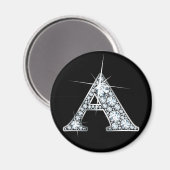 "A" Diamant Blende Print Magnet (Vorderseite/Rückseite)