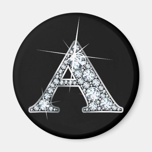 "A" Diamant Blende Print Magnet (Vorne)