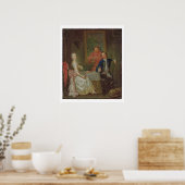 A Dinner Conversation (A Man and Woman Drinking at Poster (Küche)