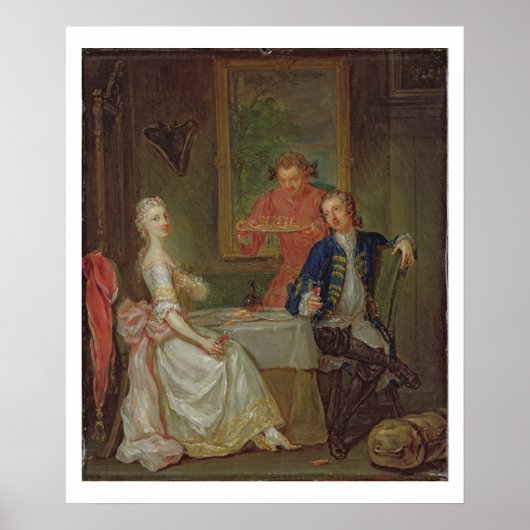A Dinner Conversation (A Man and Woman Drinking at Poster (Vorne)