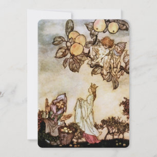 "A Dish of Apples" Wasserfarbe von Arthur Rackham Einladung