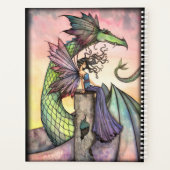 A Distant Place Fairy and Dragon Fantasy Art Planer (Rückseite)