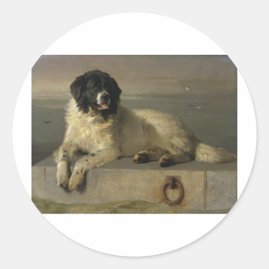 A_Distinguished_Member_of_the_Humane_Society_by_Si Runder Aufkleber (Vorderseite)