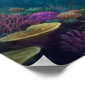 A diver discovers a castle in the reef poster (Ecke)