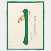 A Dog and his Canoe Fleecedecke (Vorderseite)