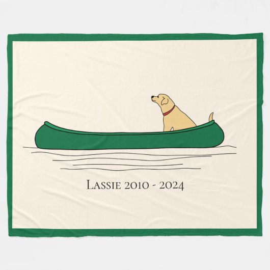 A Dog and his Canoe Fleecedecke (Vorderseite (Horizontal))