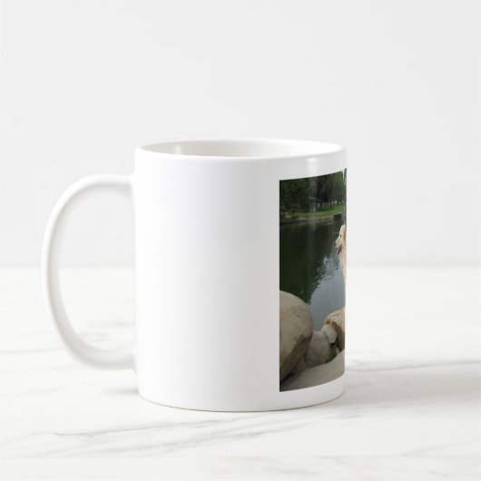 A Dog At A Pond Kaffeetasse (Links)