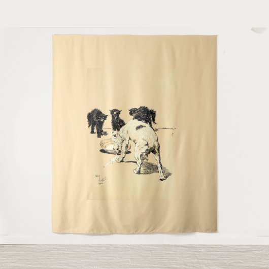 A Dog Day Pl 03 (1902) Cecil Charles Tapestry Wandteppich (Vorderseite)