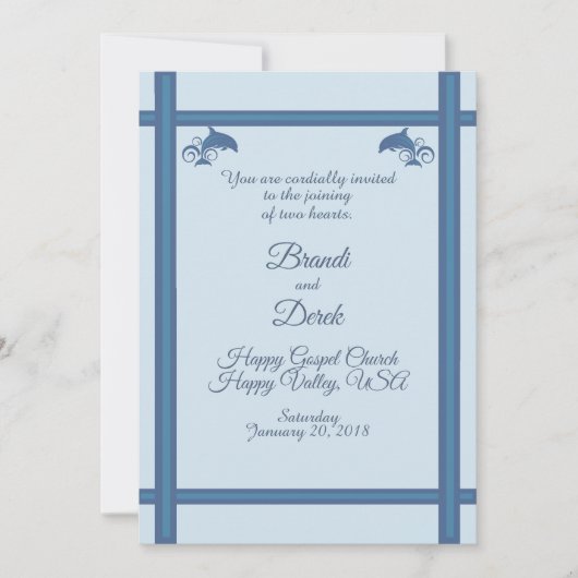 A Dolphin Einladung (Vorderseite)