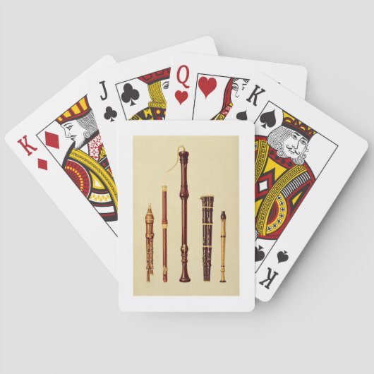 A double flageolet, a German flute, a bass recorde Spielkarten (Rückseite)