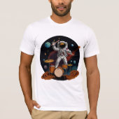 A drummer playing his drum-set on Planet Drums T-Shirt (Vorderseite)