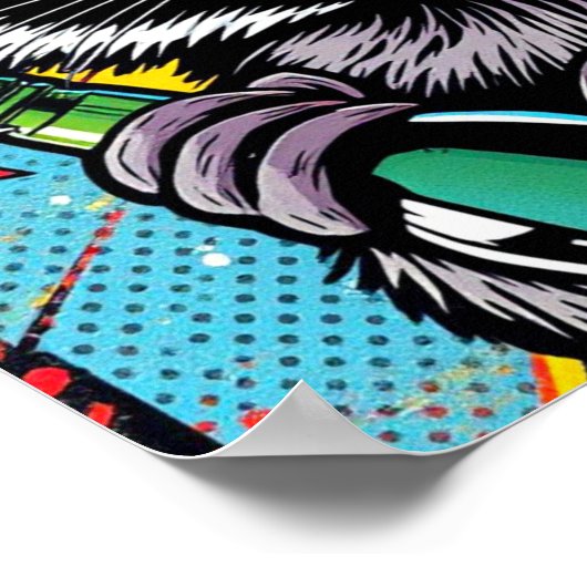 A DRUNK RACCOON WALKS INTO A BAR-4 POSTER (Ecke)