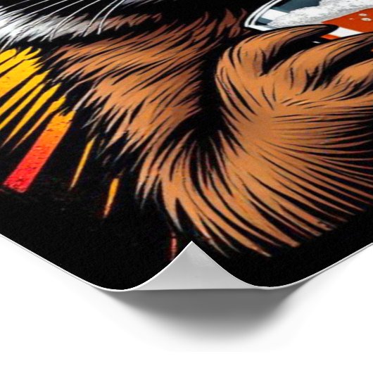 A DRUNK RACCOON WALKS INTO A BAR-6 POSTER (Ecke)