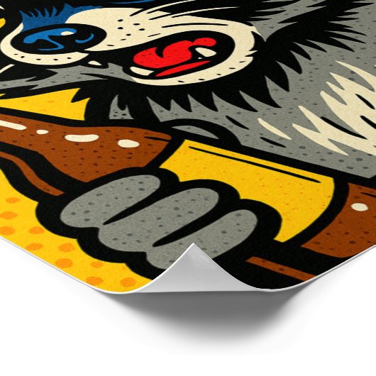 A DRUNK RACCOON WALKS INTO A BAR POSTER (Ecke)