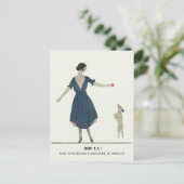 A. E. Marty Art Deco Fashion Illustration Plate Postkarte (Stehend Vorderseite)