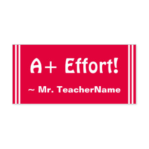 "A+ Effort!" + Briefmarke für Kautschuk-Sonderpäda Permastempel