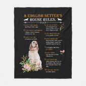 A English Setter's  House Rules Fleecedecke (Vorderseite)