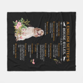 A English Setter's House Rules Fleecedecke (Vorderseite (Horizontal))