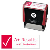 "A+ Ergebnisse!" Lehrerin Rubber Briefmarke Permastempel (Beispiel)