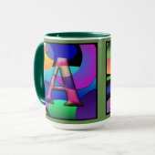 A F Monogrammatisierte, initialisierte Kaffee-Tass Tasse (Vorderseite Links)