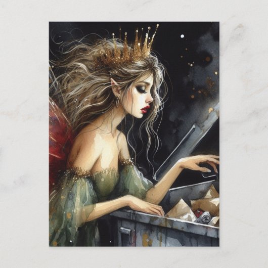 A Fairy Queen Dumpster Diving Postkarte (Vorderseite)