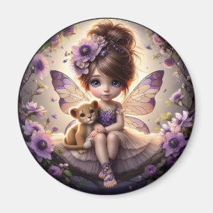 A Faiy and her Lion Cub - Lila - Magnet