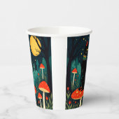 A Familiar Black Cat And Toadstools Halloween 2 Pappbecher (Links)