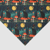 A Familiar Black Cat And Toadstools Halloween 2 Seidenpapier (Ausschnitt)