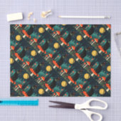 A Familiar Black Cat And Toadstools Halloween 2 Seidenpapier (Handwerk)