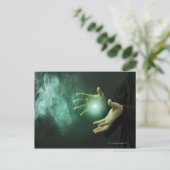 A fantasy wizard making magic with his hands. postkarte (Stehend Vorderseite)