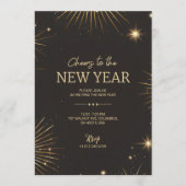 A festive new year's invitation card einladung (Vorderseite)