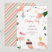 A Festive Shindig Christmas Holiday Party Invite Einladung (Vorne/Hinten)